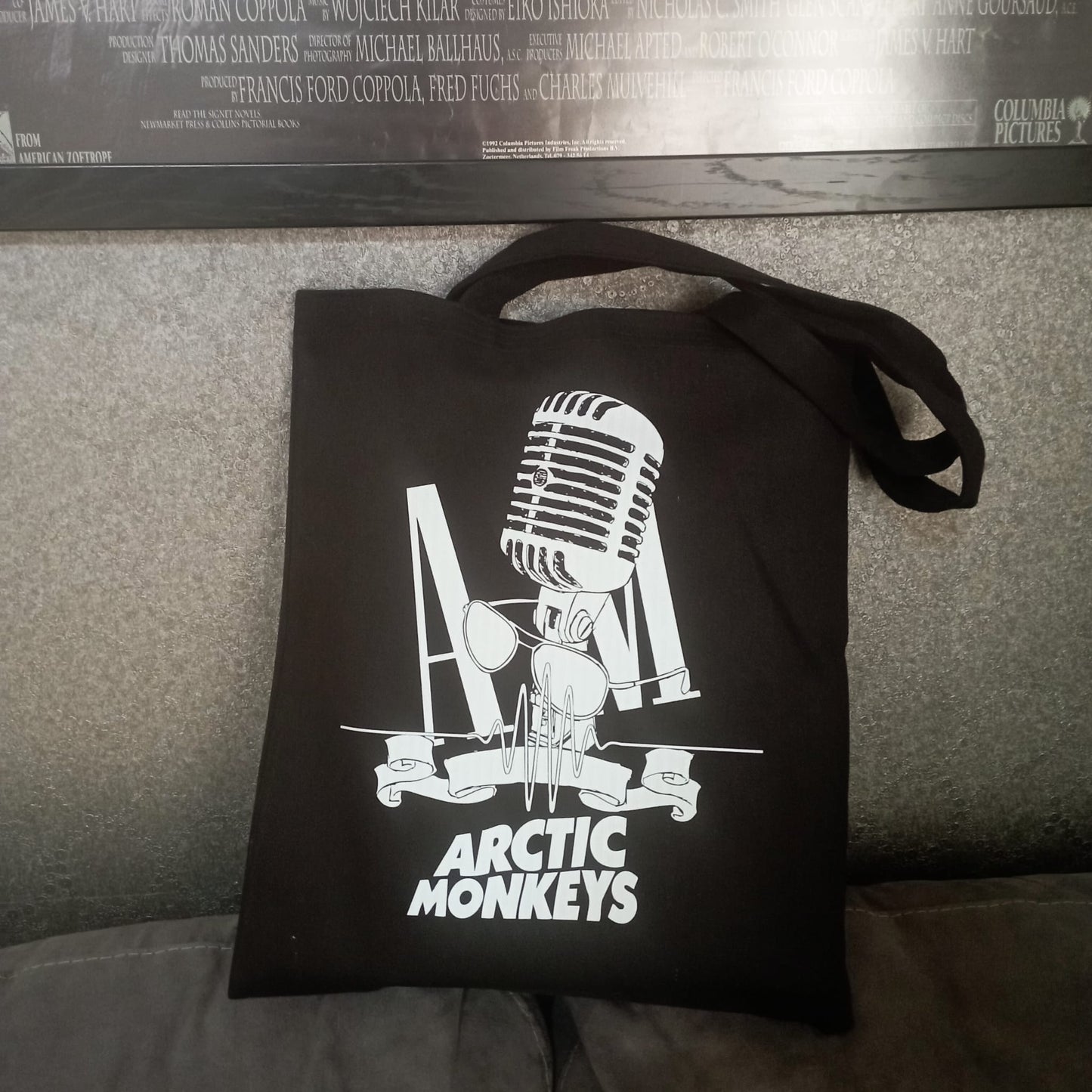 Arctic Monkeys Siyah Kalın Kanvas Y2K Bez Çanta, Omuz Çanta, Tote Bag