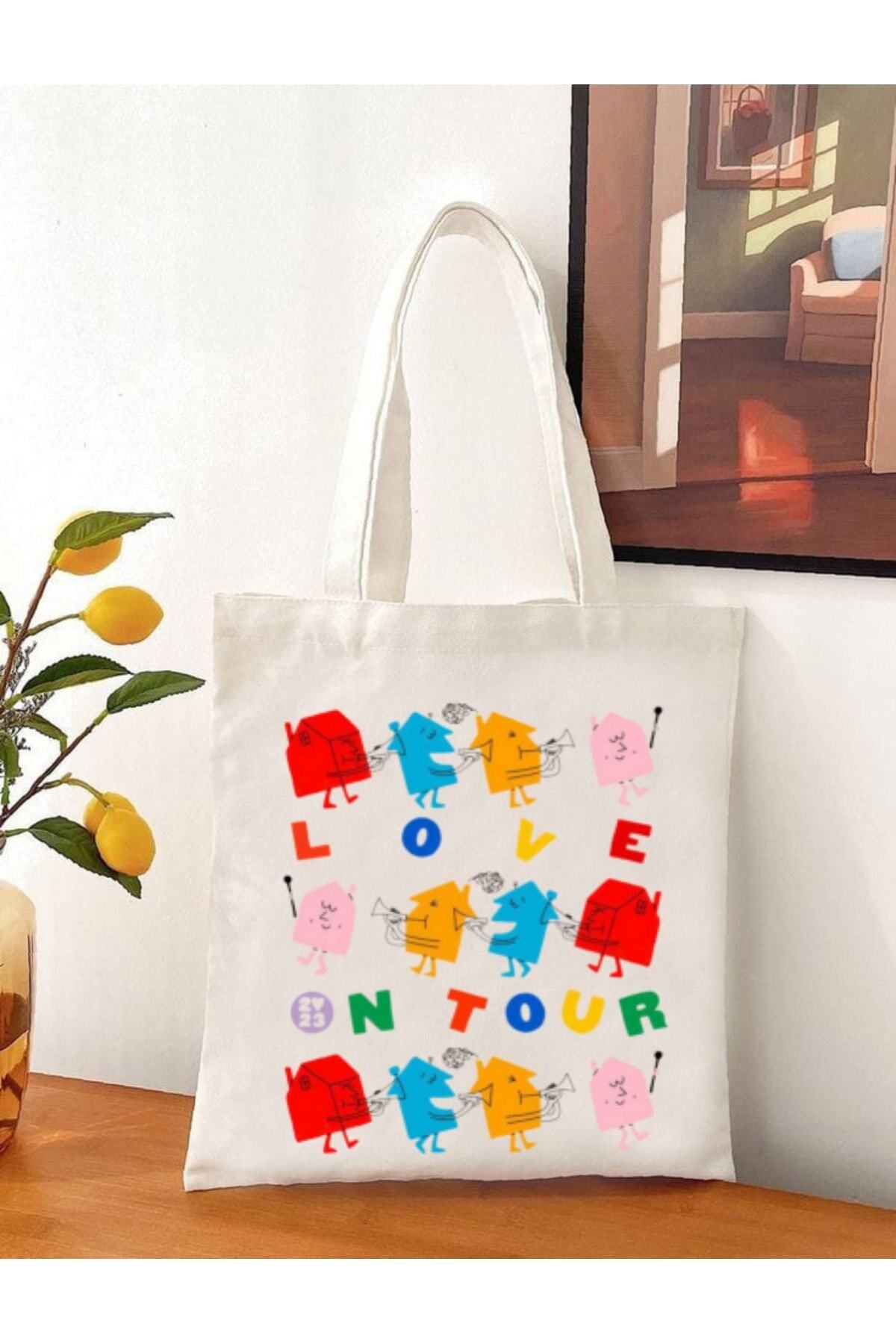 Harry Styles Love On Tour 2023 Aesthetic Tasarım Tote Bag Bez Çanta