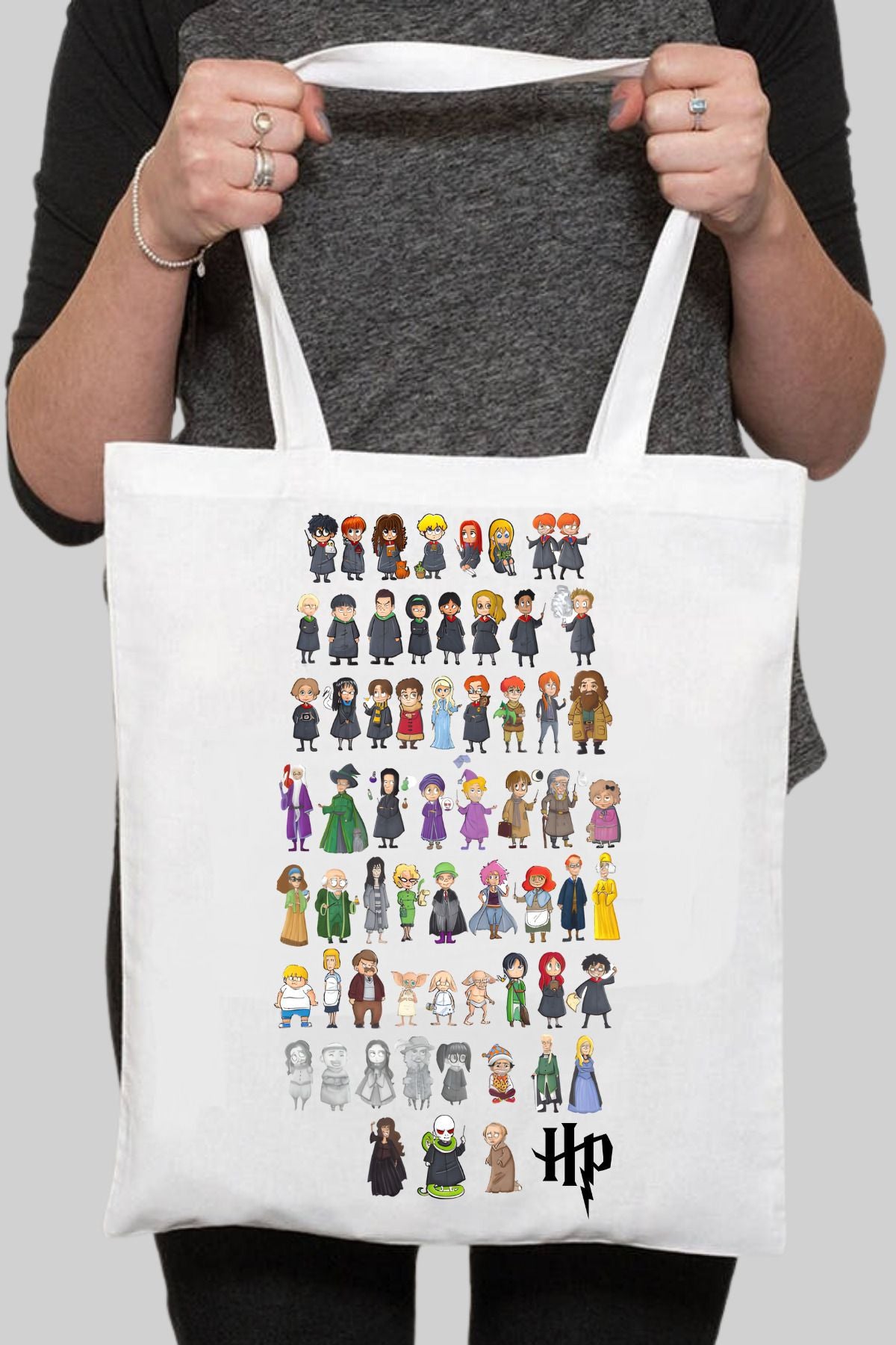 Hogwarts Kalın Su Geçirmez Bez Tote Bag Kanvas Omuz Çantası