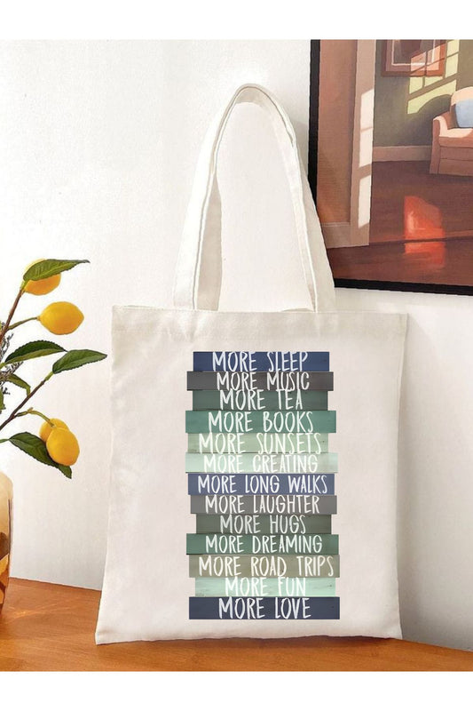 Tote Bag krem kanvas çanta %100 pamuk 35x40 cm tote bag