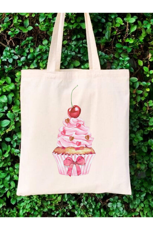 Tote Bag krem kanvas çanta %100 pamuk 35x40 cm tote bag