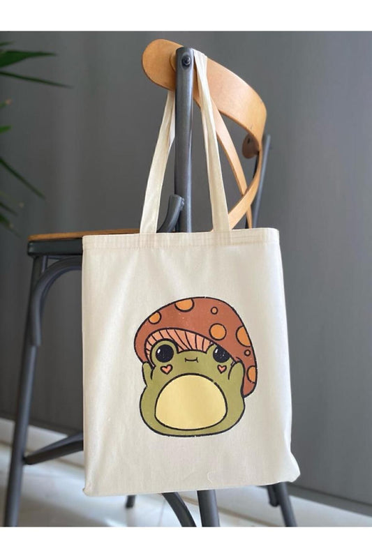 Tote Bag krem kanvas çanta %100 pamuk 35x40 cm tote bag