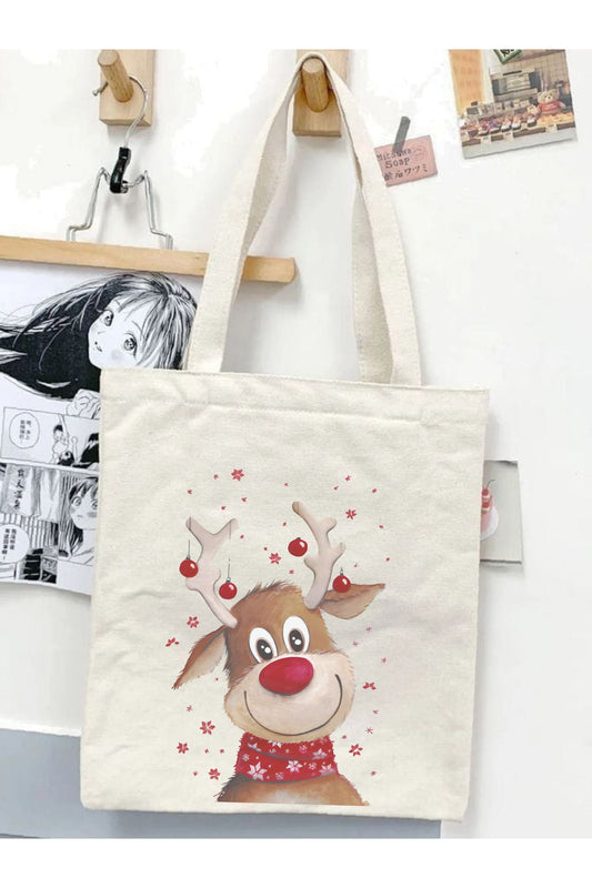 Tote Bag krem kanvas çanta %100 pamuk 35x40 cm tote bag