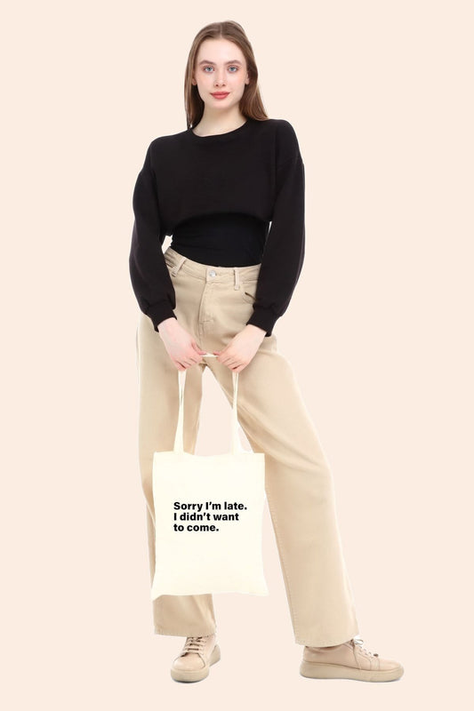 Tote Bag krem ham bez çanta %100 pamuk 35x40 cm tote bag