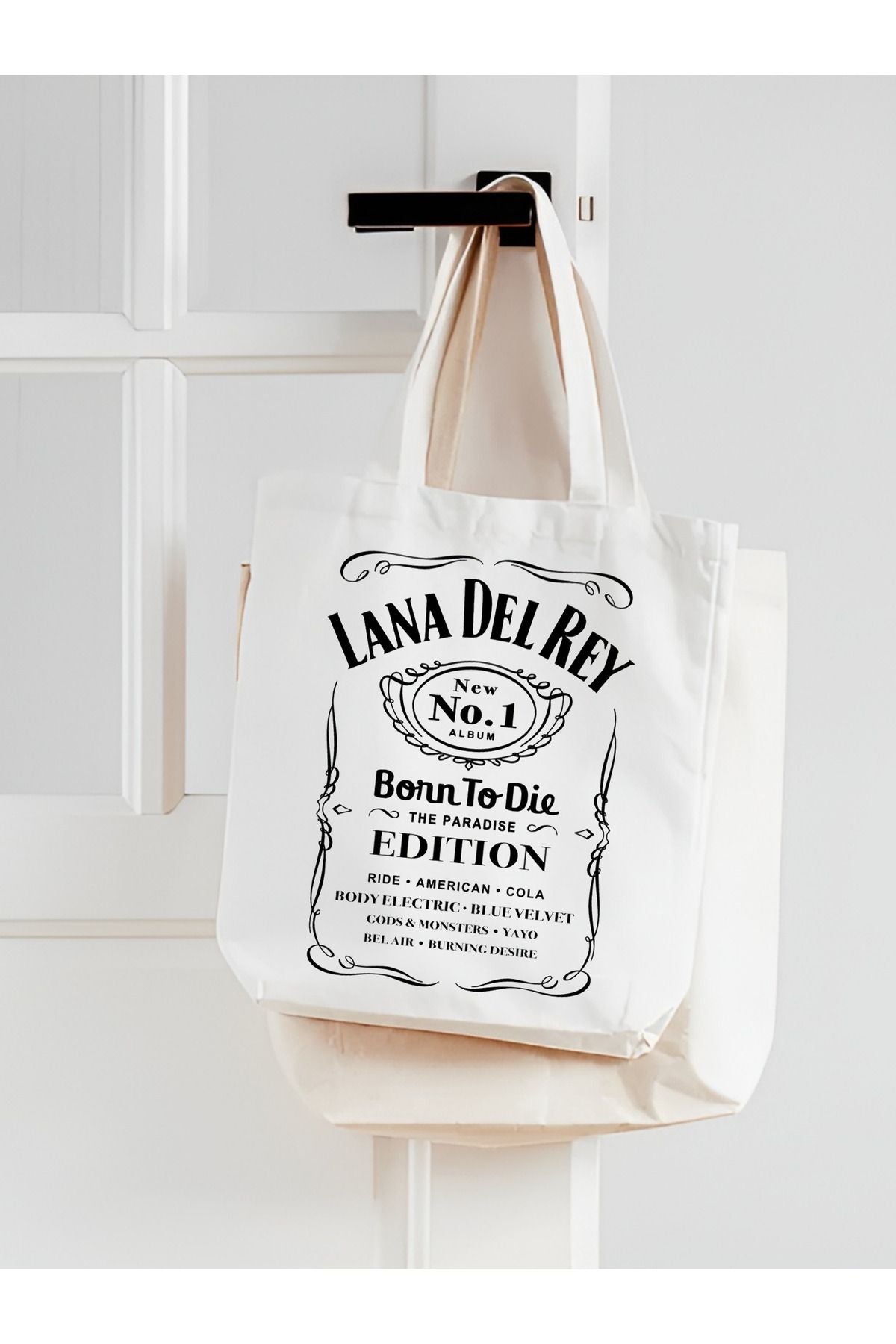 Lana Del Rey Born To Die Kalın Su Geçirmez Bez Tote Bag krem kanvas çanta %100 pamuk 35x40 cm tote bag