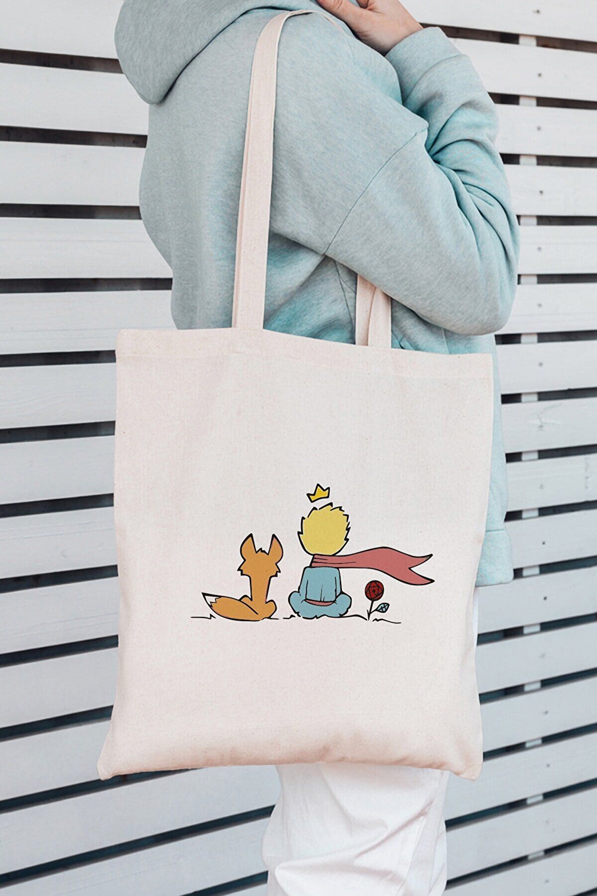 Le Petit Prince Küçük Prens Tasarımlı Tote Bag Bez Çanta