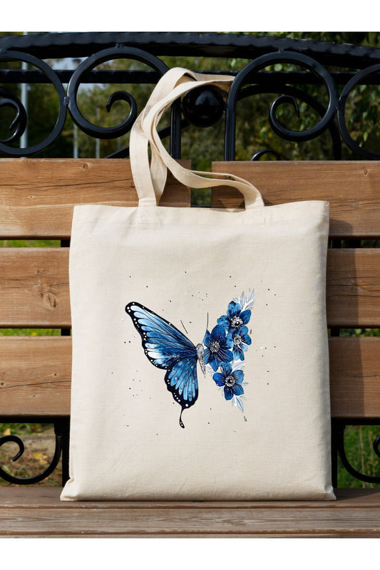 Tote Bag krem kanvas çanta %100 pamuk 35x40 cm tote bag