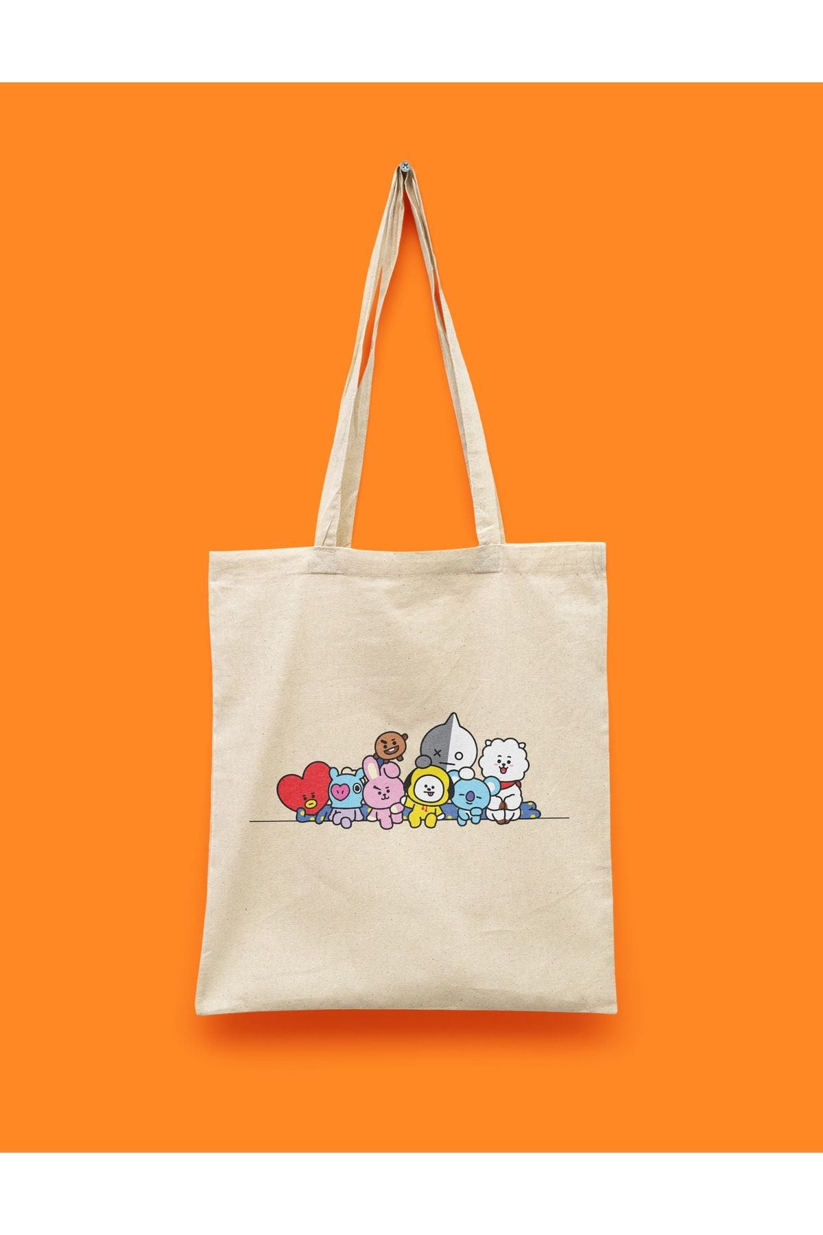 Bt21 Bts Ham Bez Çanta tasarımlı ham bez çanta minimalist pinterest modeli