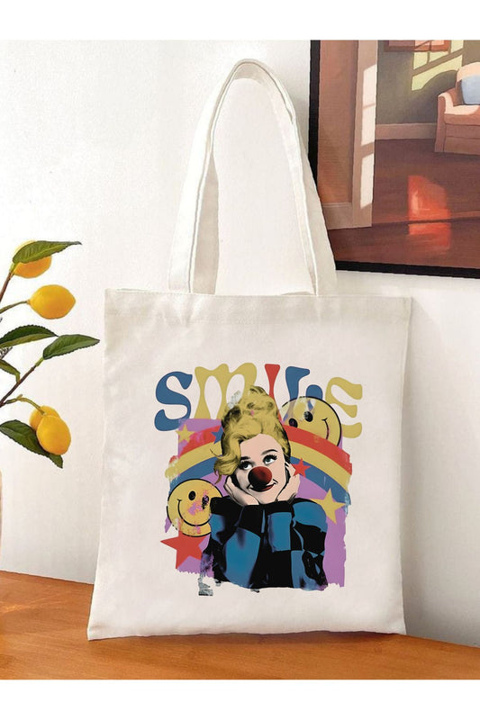 Tote Bag krem kanvas çanta %100 pamuk 35x40 cm tote bag
