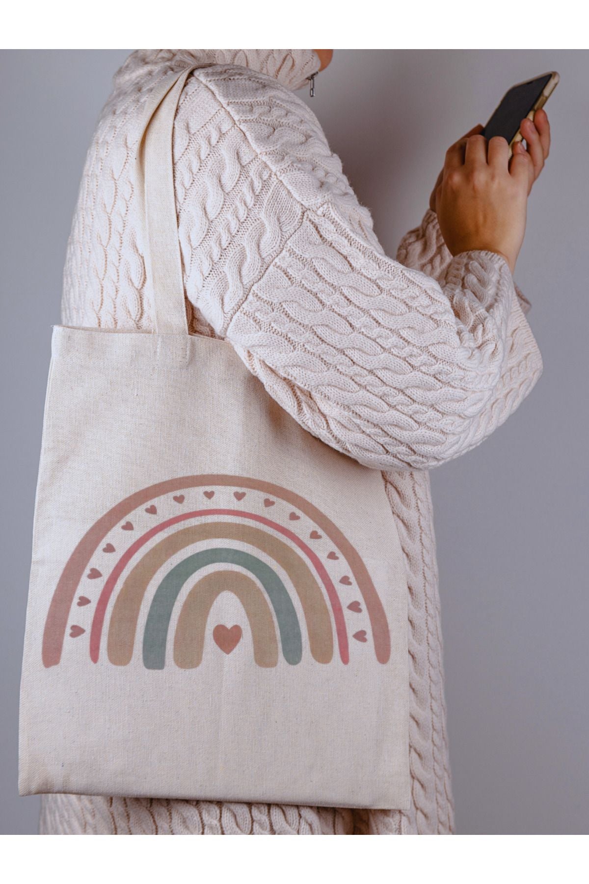 Bohem Rainbow Gökkuşağı Tote Bag Bez Çanta