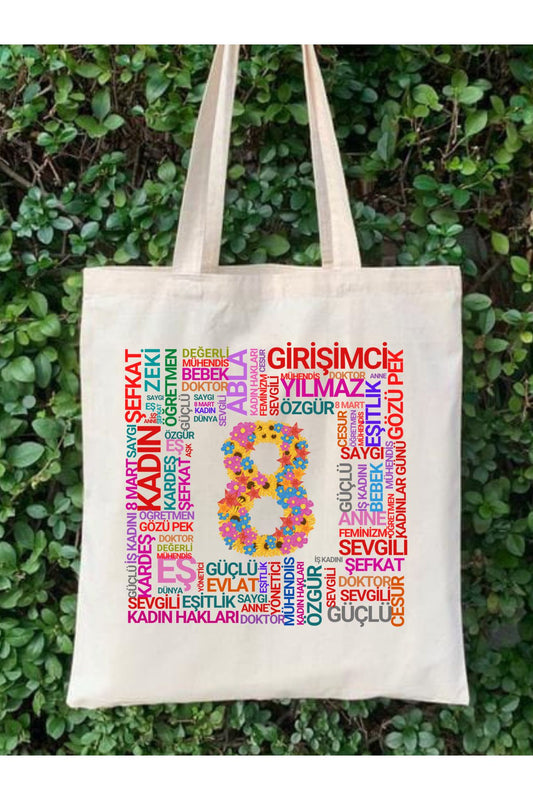 Tote Bag krem kanvas çanta %100 pamuk 35x40 cm tote bag