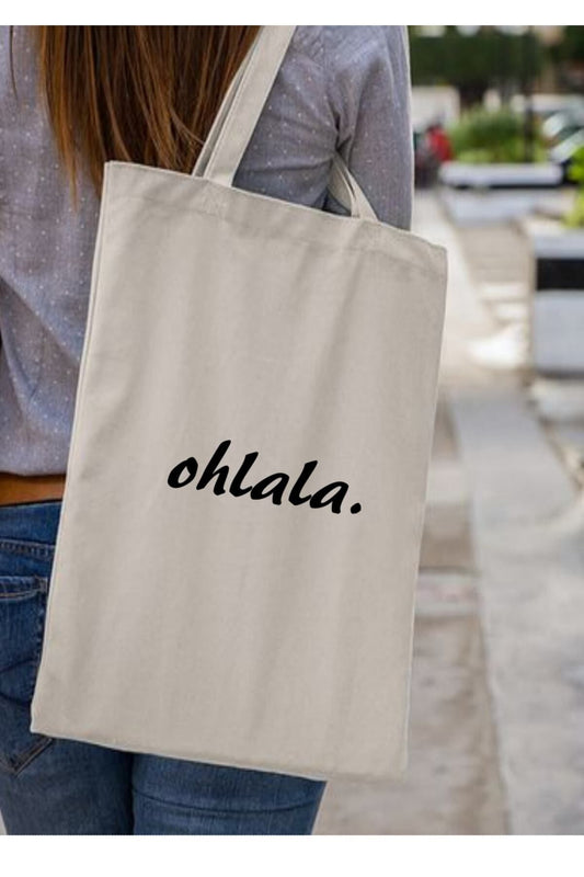 Tote Bag krem kanvas çanta %100 pamuk 35x40 cm tote bag