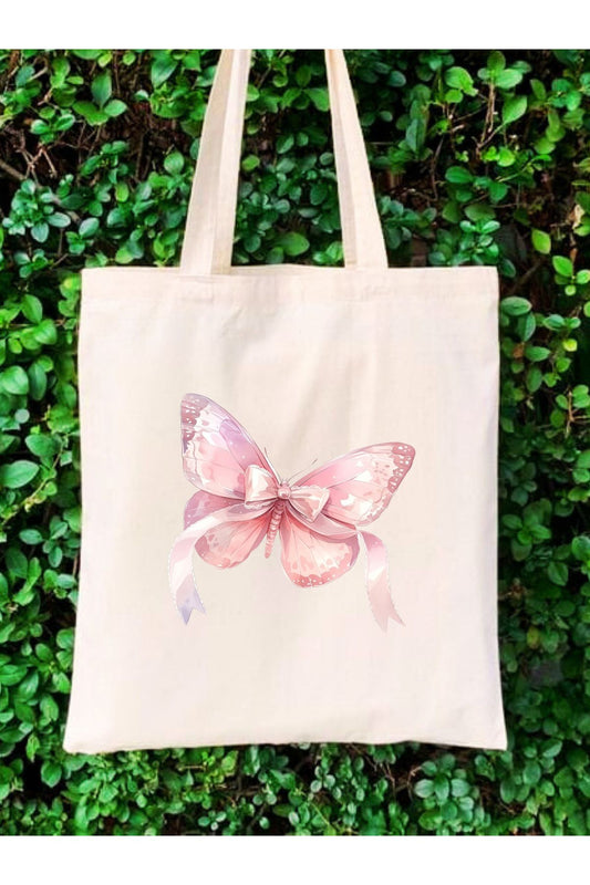 Tote Bag krem kanvas çanta %100 pamuk 35x40 cm tote bag