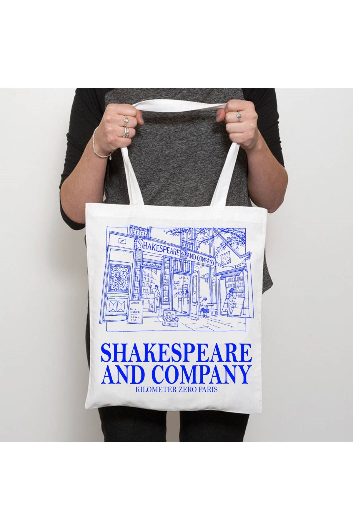 Shakespeare Kalın Beyaz krem kanvas çanta %100 pamuk 35x40 cm tote bag