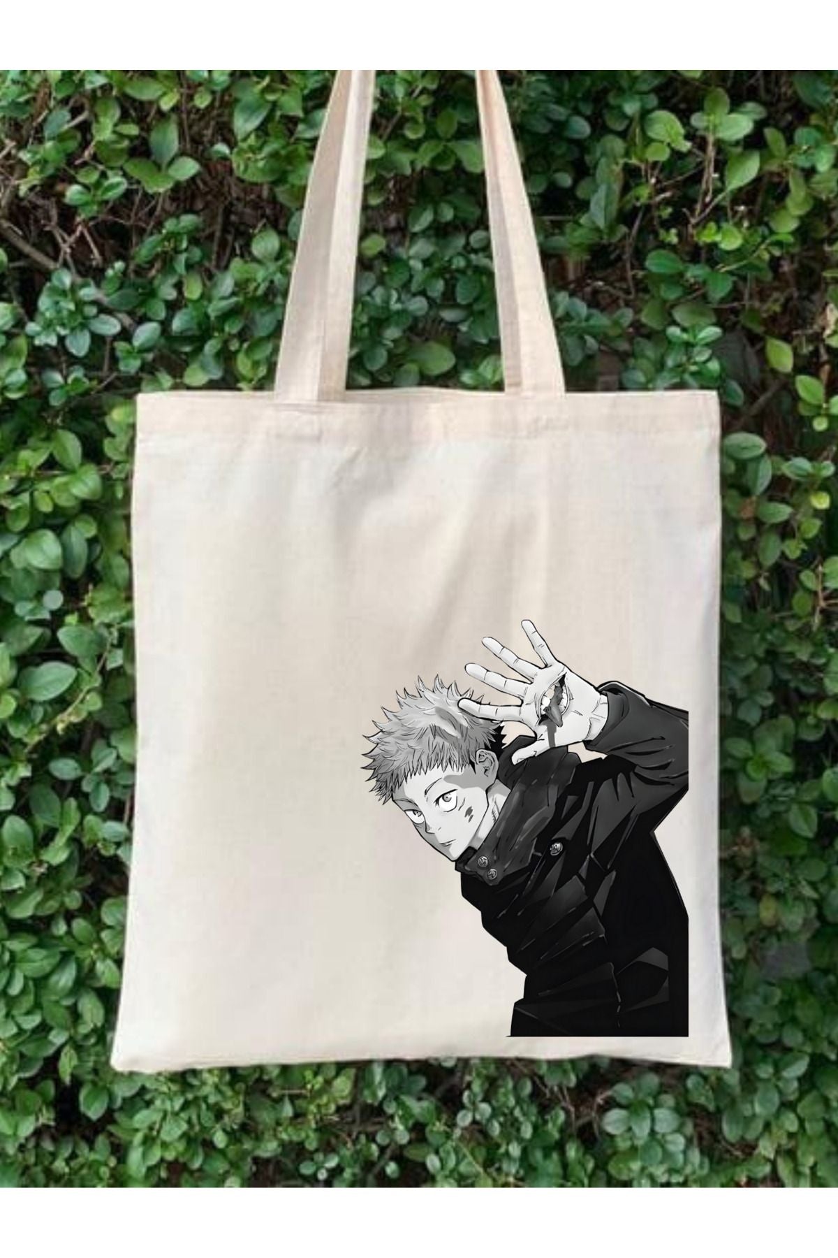 Yuji Itadori Jujutsu Kaisen Anime Ham Bez Tote Bag Bez Çanta