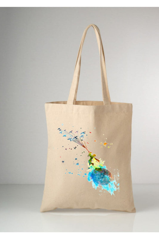 Tote Bag krem ham bez çanta %100 pamuk 35x40 cm tote bag