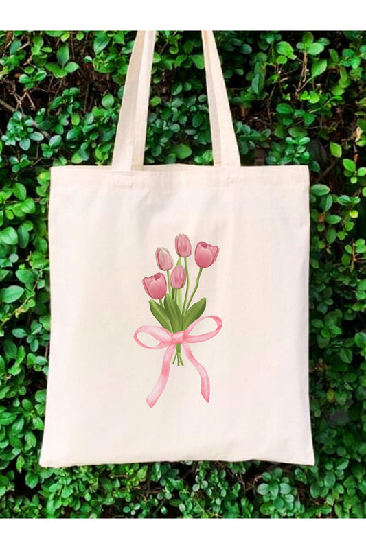 Tote Bag krem kanvas çanta %100 pamuk 35x40 cm tote bag