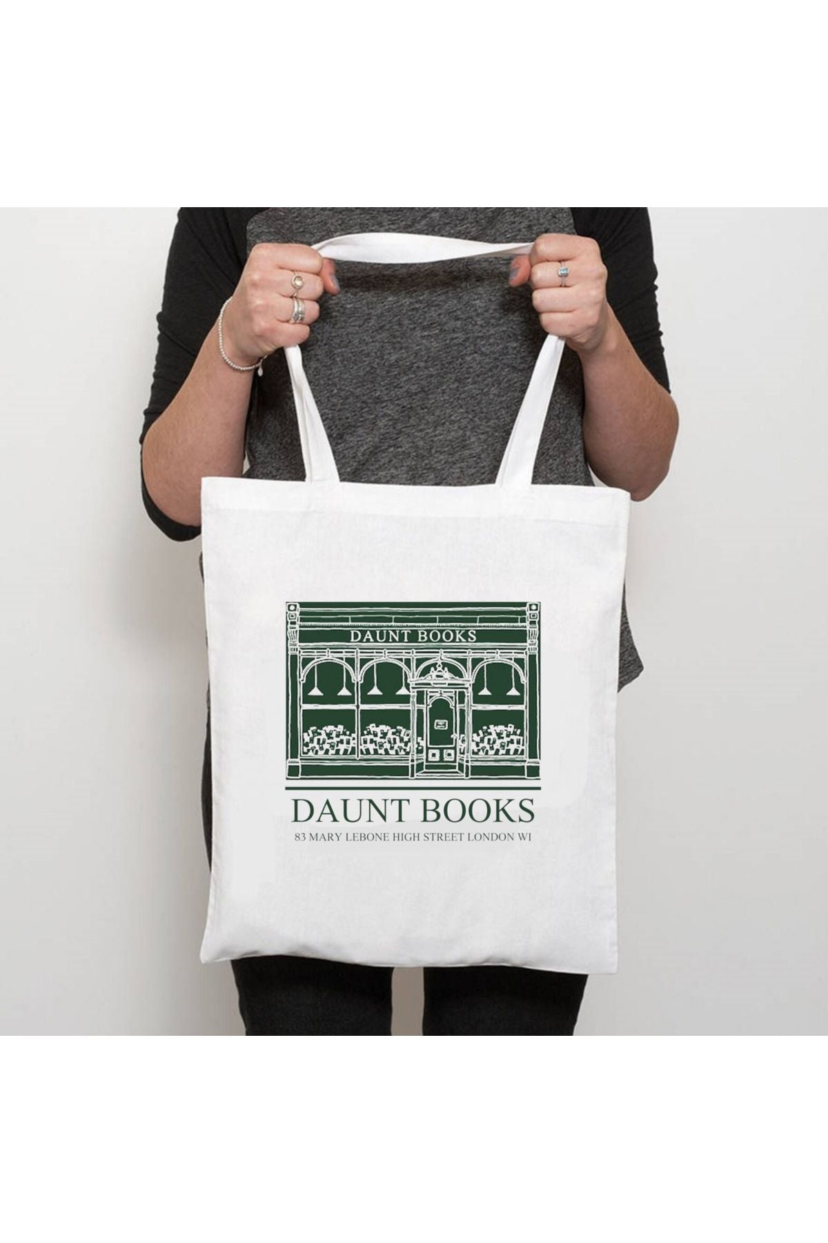 Daunt Books Londan Kalın İç Göstermez Tote Bag Bez Çanta