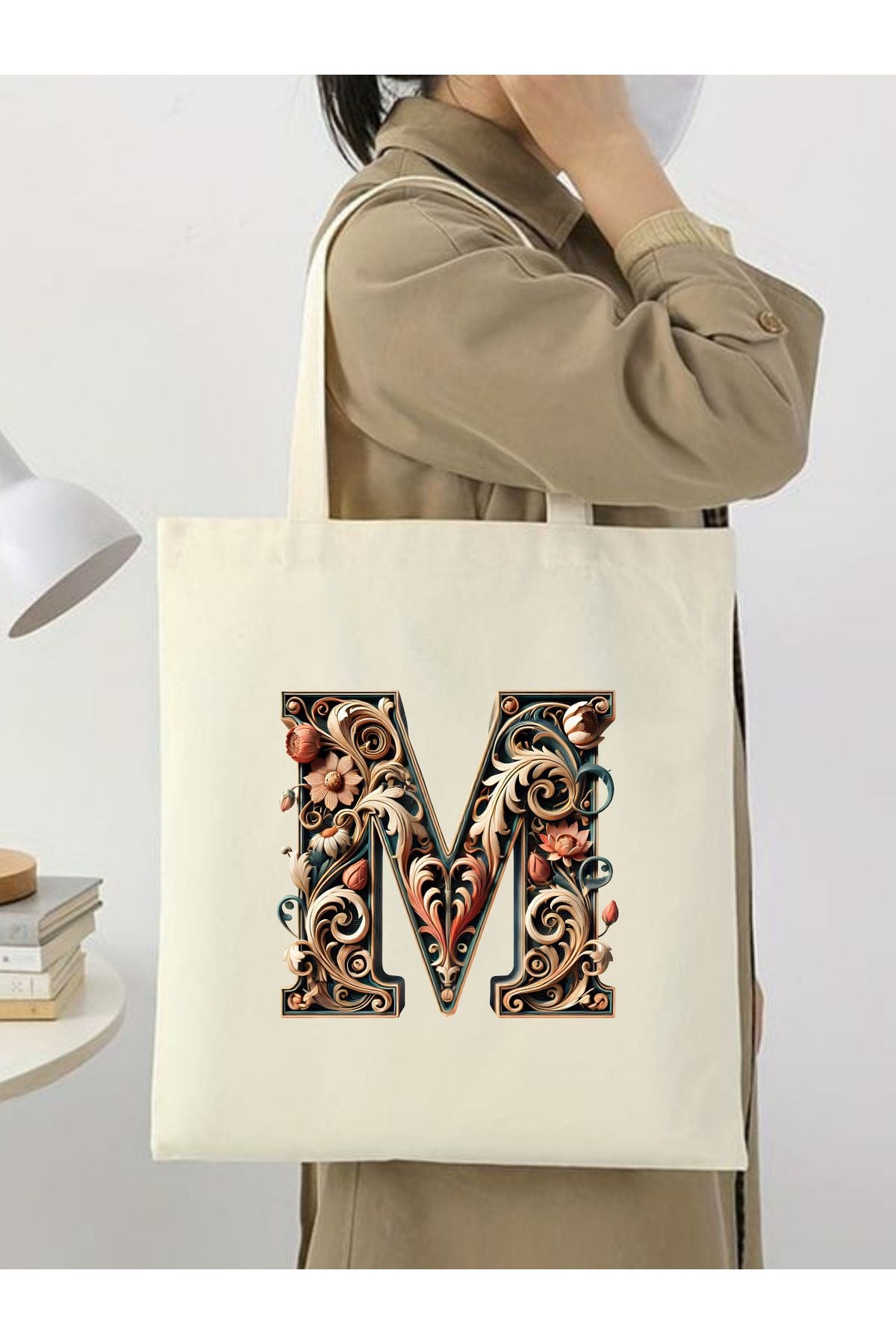 Harf Tasarım A Harfi Çanta, Y2 Pinterest Retro Unisex Bez Çanta Tote Bag, Shopper Bag