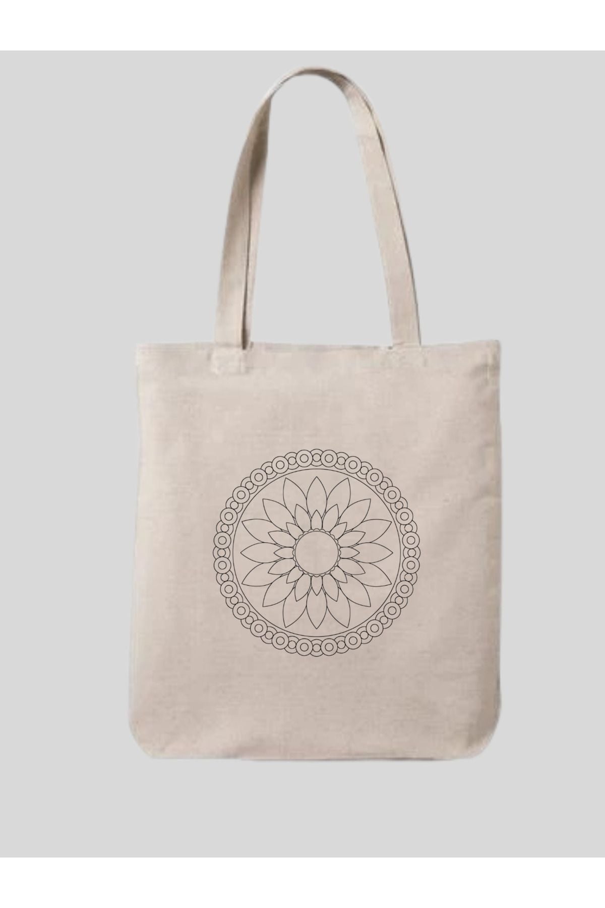Hediye Hobi Mandala 35*40 cm Ham Bez Çanta Boyama