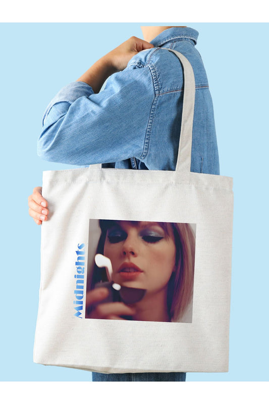 Tote Bag krem kanvas çanta %100 pamuk 35x40 cm tote bag