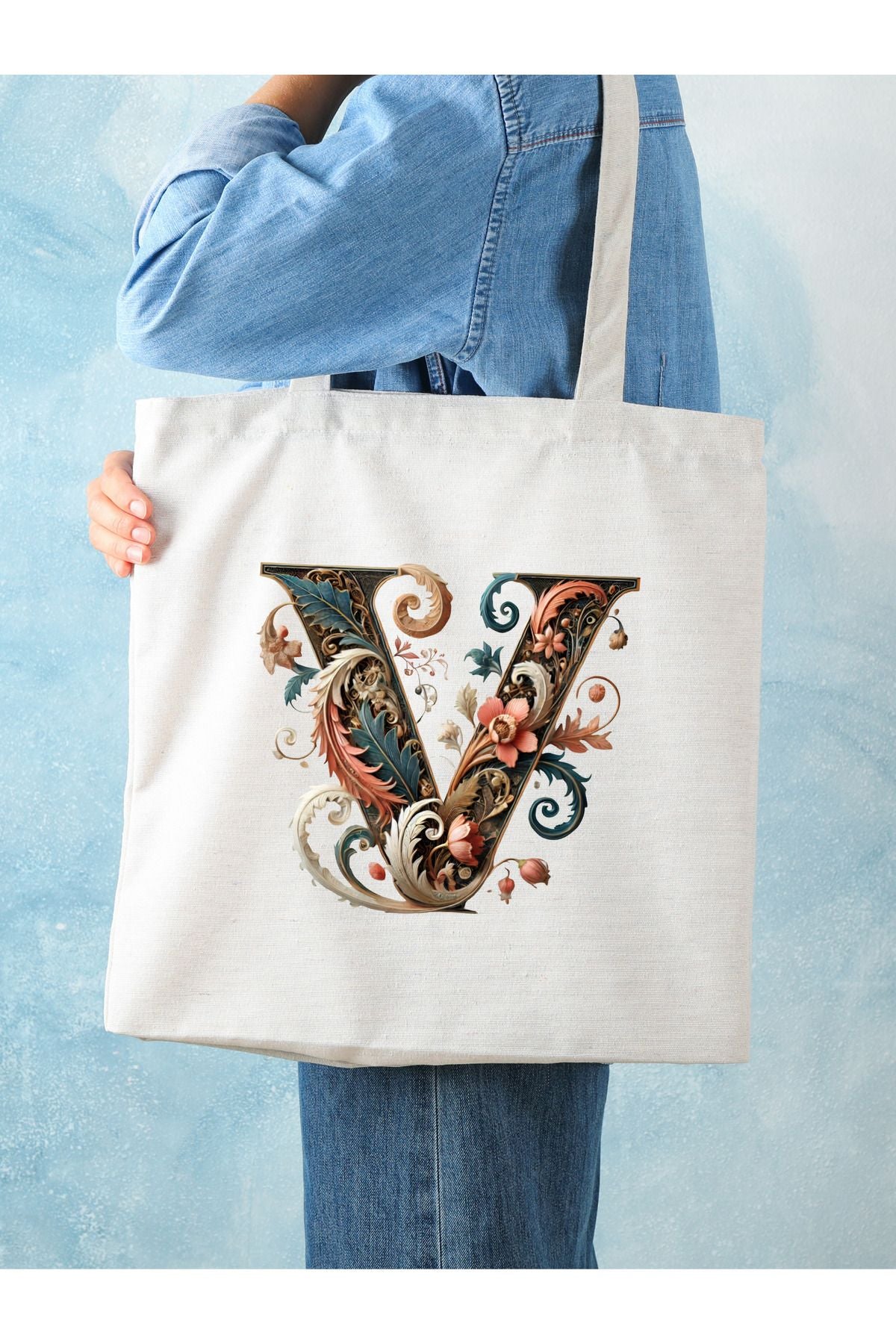 Harf Tasarım A Harfi Çanta, Y2 Pinterest Retro Unisex Bez Çanta Tote Bag, Shopper Bag