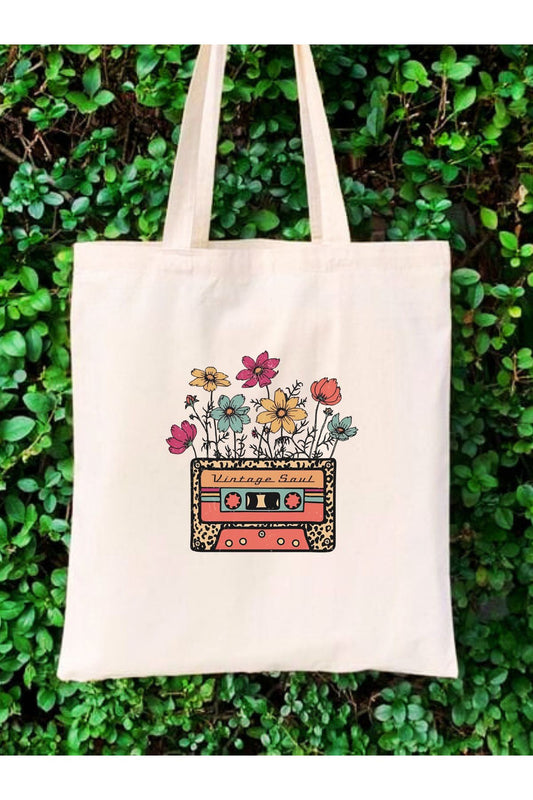 Tote Bag krem kanvas çanta %100 pamuk 35x40 cm tote bag