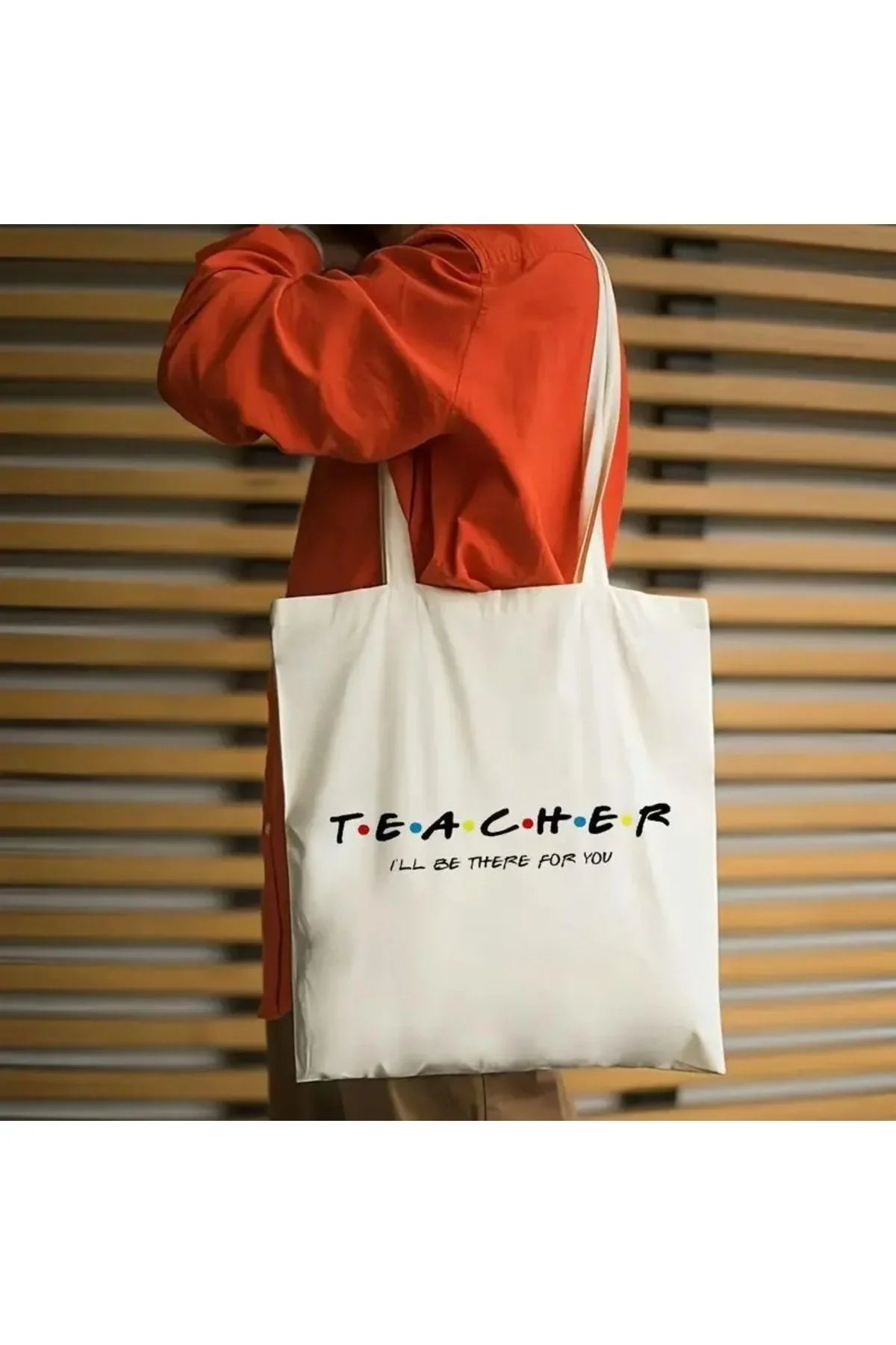 Teacher Öğretmenler Günü Hediye Tote Bag krem kanvas çanta %100 pamuk 35x40 cm tote bag