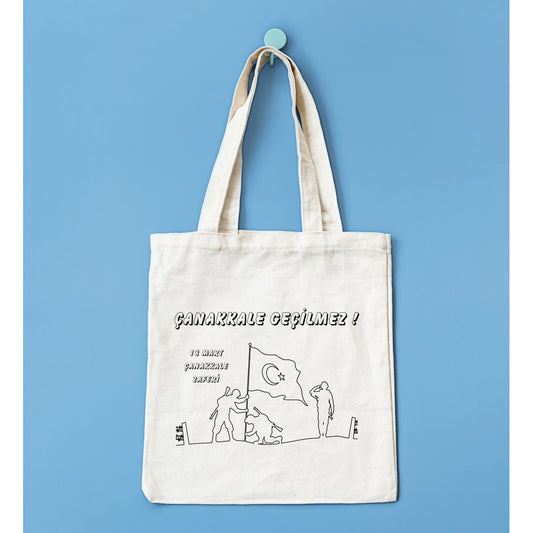 Tote Bag krem kanvas çanta %100 pamuk 35x40 cm tote bag