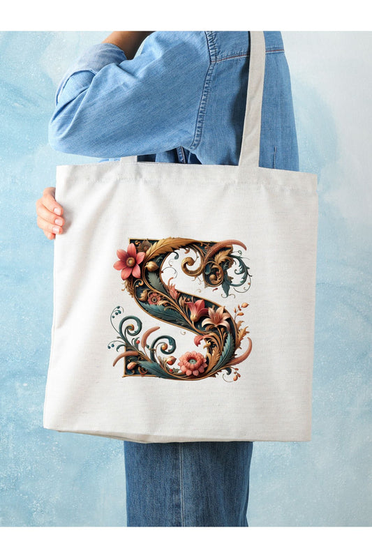 Tote Bag krem kanvas çanta %100 pamuk 35x40 cm tote bag