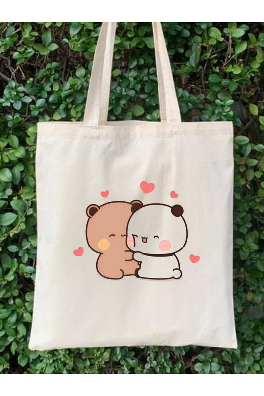 Tote Bag krem kanvas çanta %100 pamuk 35x40 cm tote bag