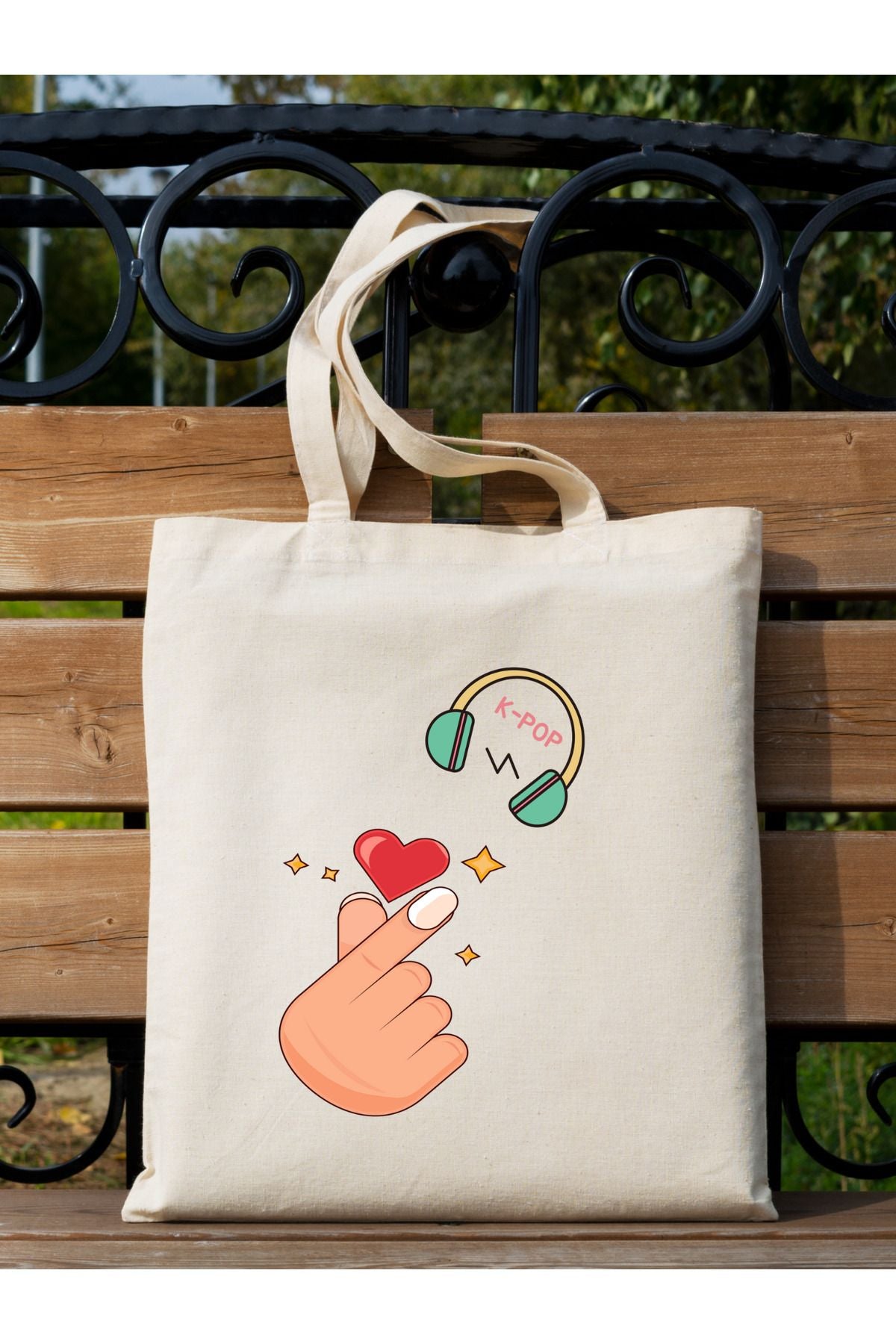 K-pop Kore Pop Tasarımlı Tote Bag Bez Çanta