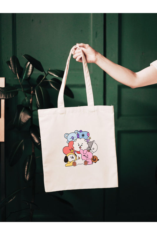 Tote Bag krem kanvas çanta %100 pamuk 35x40 cm tote bag