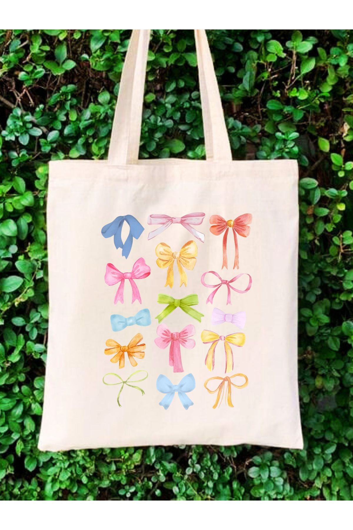 Y2K Bows Coquette Pinterest Kurdeleler Retro Unisex Bez Çanta Tote Bag