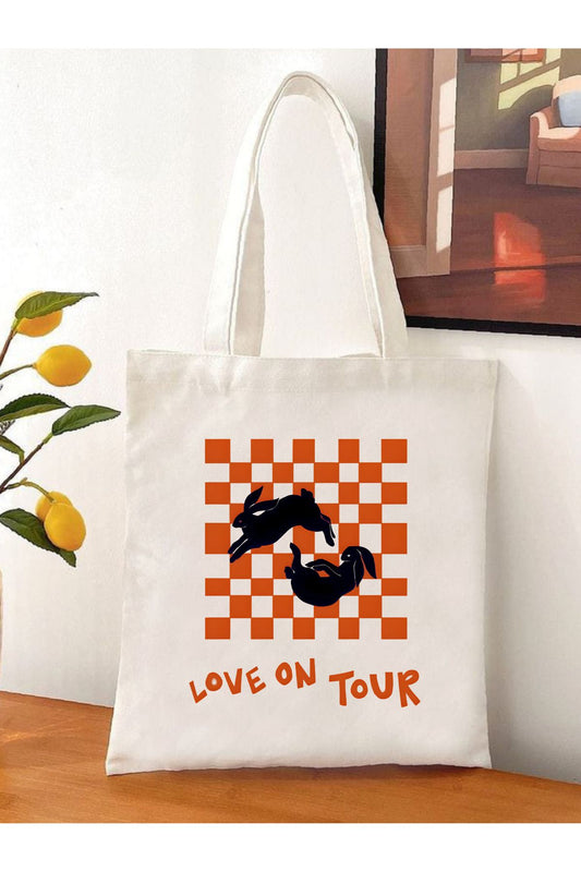 Tote Bag krem kanvas çanta %100 pamuk 35x40 cm tote bag