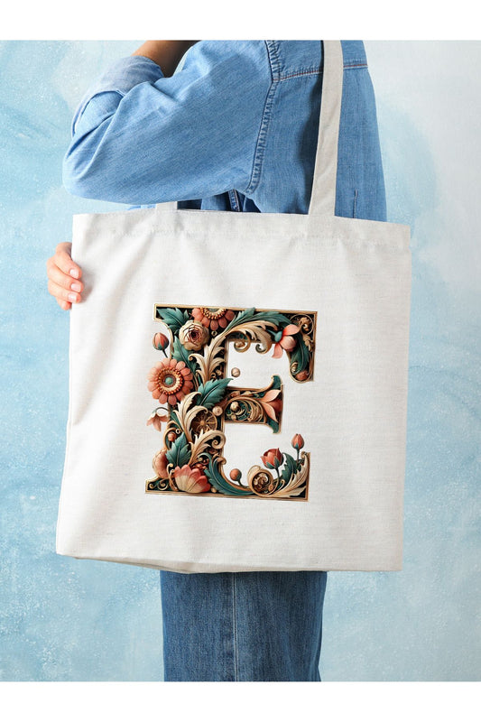Tote Bag krem kanvas çanta %100 pamuk 35x40 cm tote bag