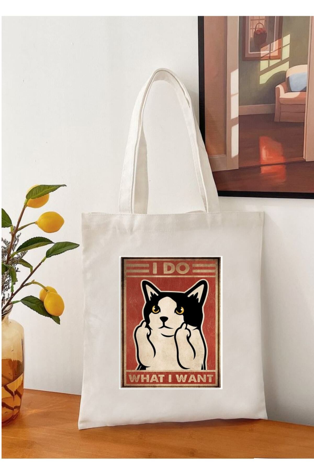 I Do What I Want Tasarım Tote Bag Bez Çanta