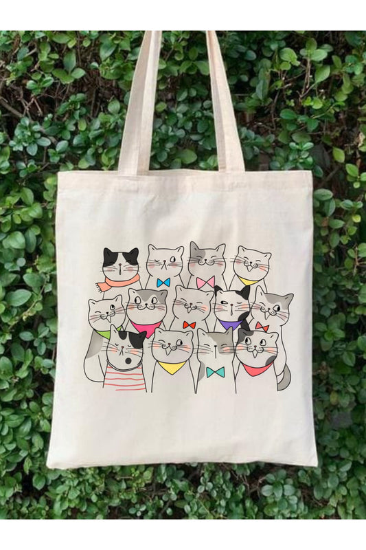 Tote Bag krem ham bez çanta %100 pamuk 35x40 cm tote bag
