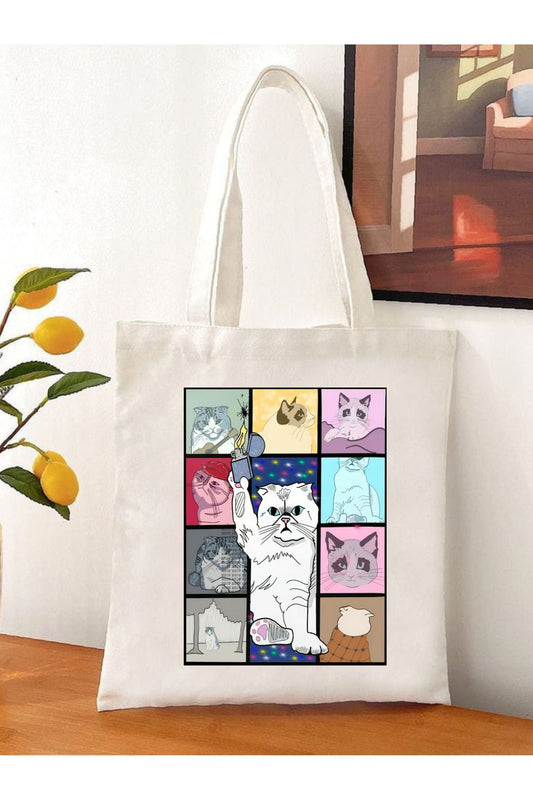 Tote Bag krem kanvas çanta %100 pamuk 35x40 cm tote bag