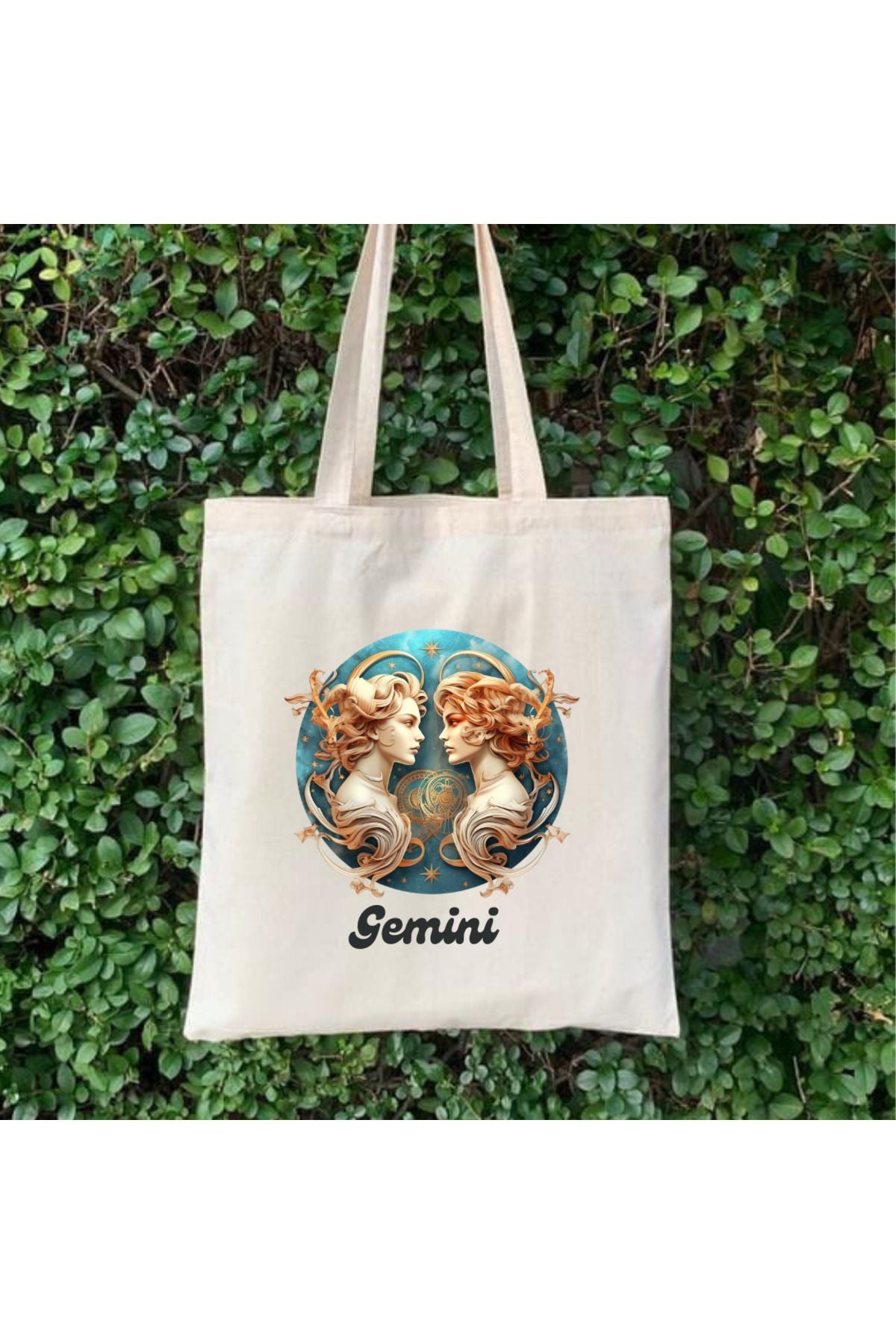 İkizler Burcu Hediye Çanta - Gemini Zodiac Sign Tote Bag Bez Çanta