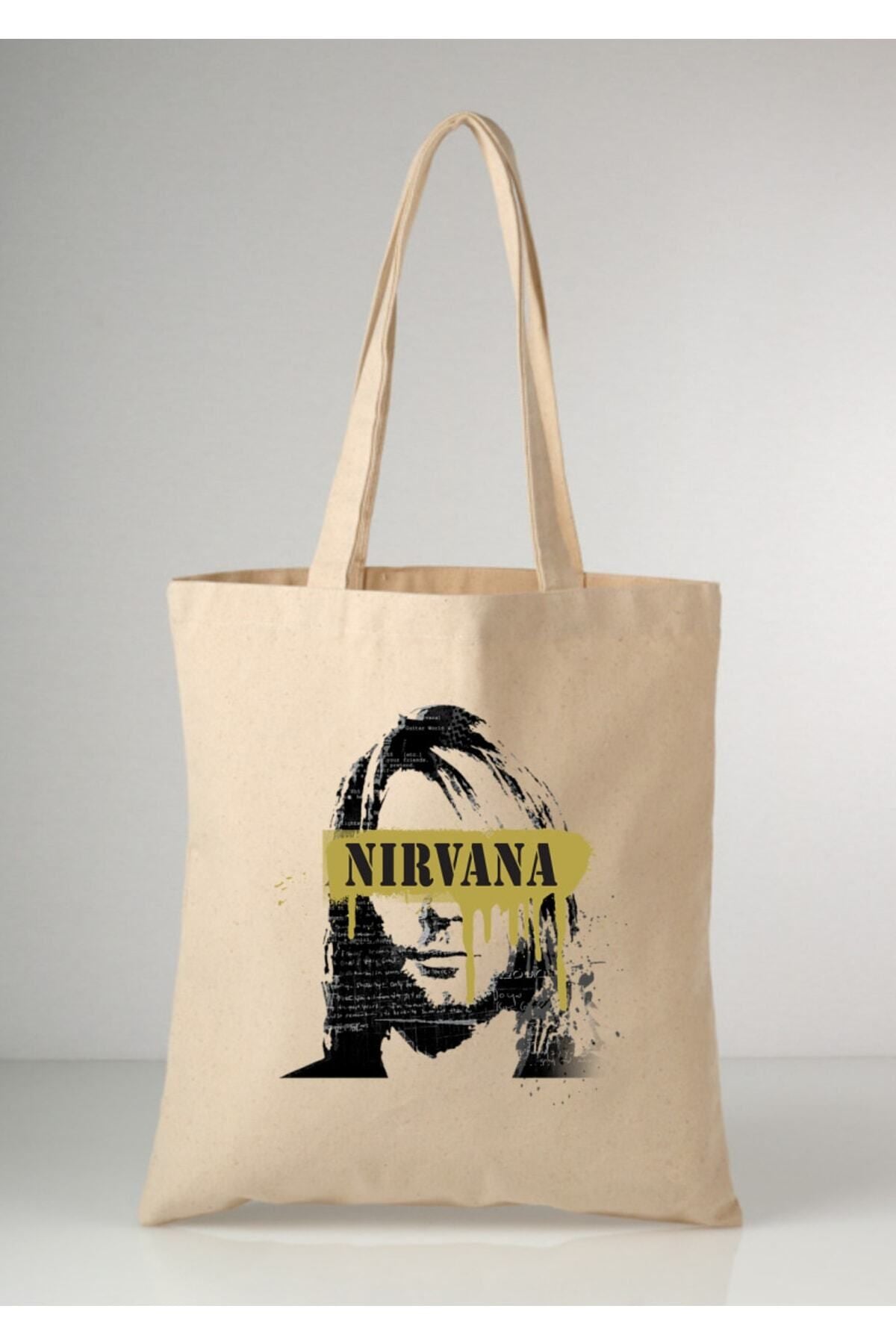Nirvana Kurt Cobain Tasarımlı Tote Bag Bez Çanta