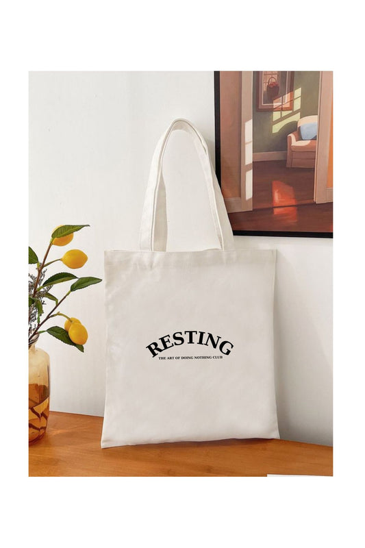 Tote Bag krem kanvas çanta %100 pamuk 35x40 cm tote bag