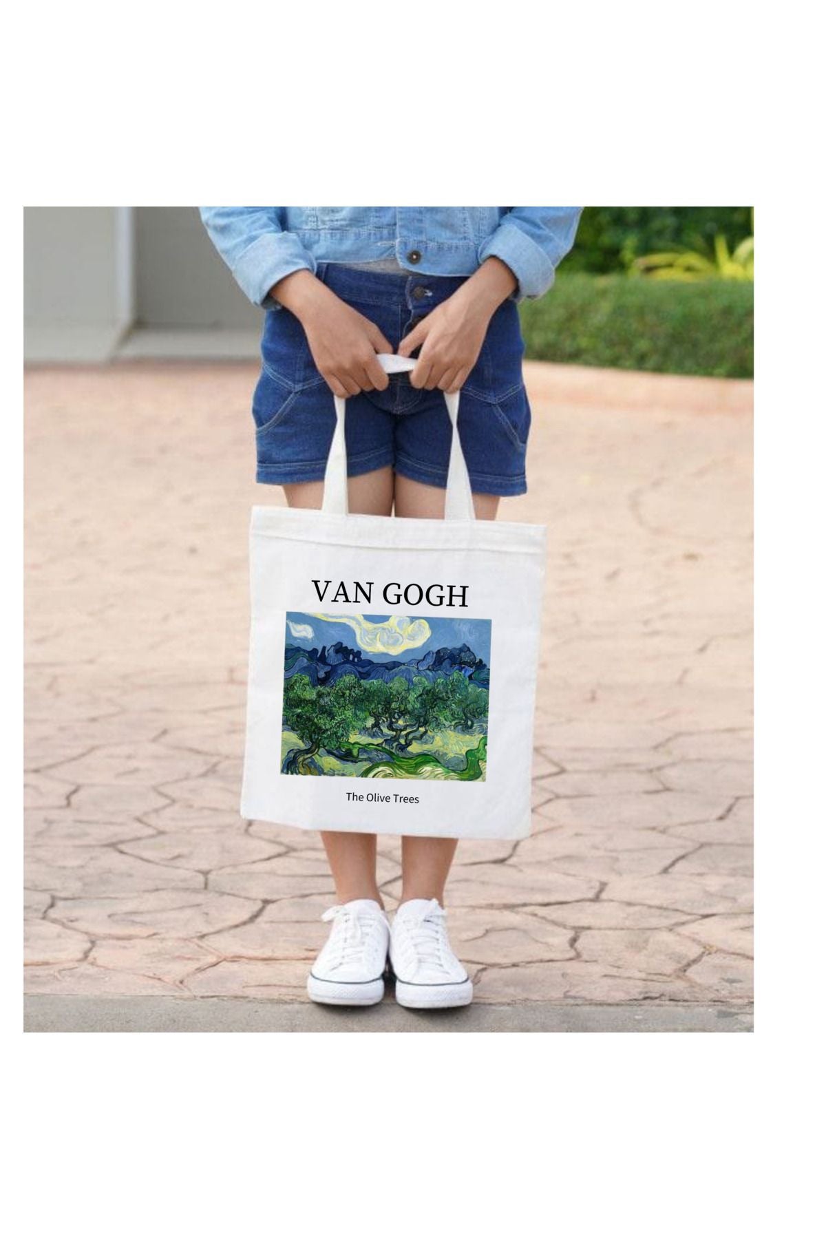 Van Gogh, The Olive Trees Kalın İç Göstermez Tote Bag Bez Çanta