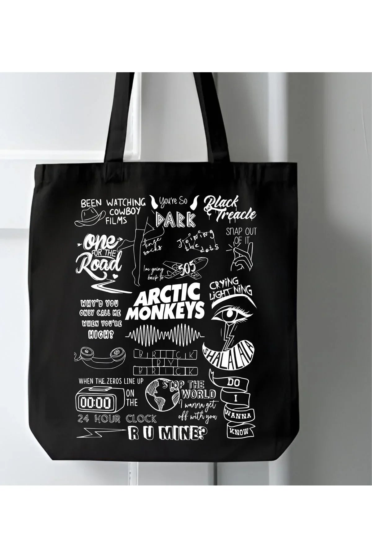 Siyah ham bez çanta %100 pamuk 35x40 cm tote bag