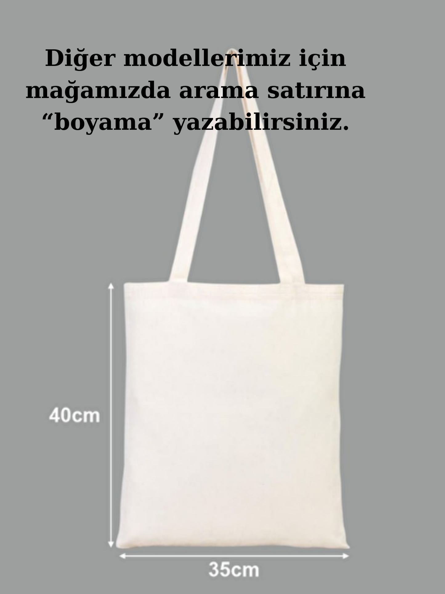 Tote Bag krem kanvas çanta %100 pamuk 35x40 cm tote bag