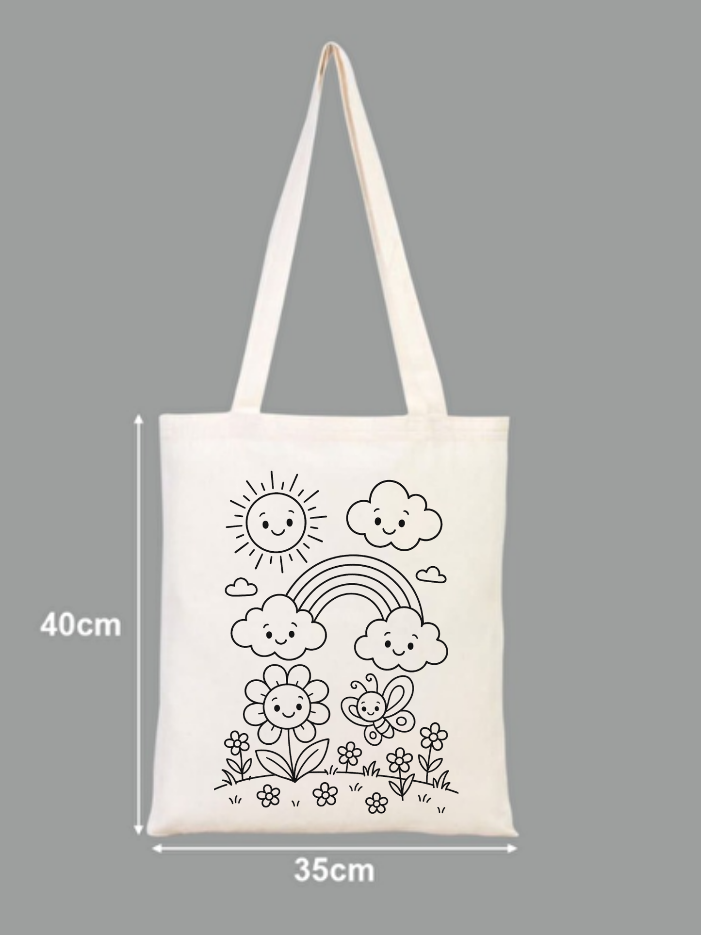 Tote Bag krem kanvas çanta %100 pamuk 35x40 cm tote bag