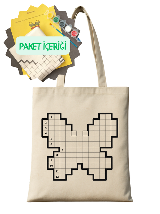 Tote Bag krem kanvas çanta %100 pamuk 35x40 cm tote bag