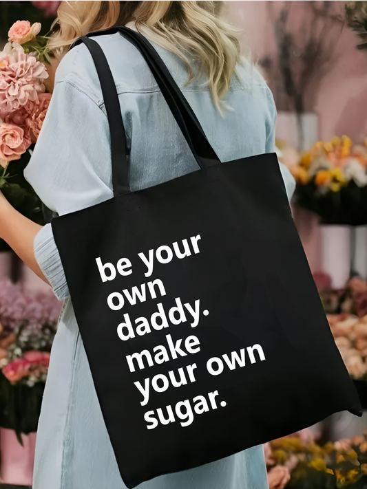 Own Sugar Motto Siyah Kanvas Bez Çanta