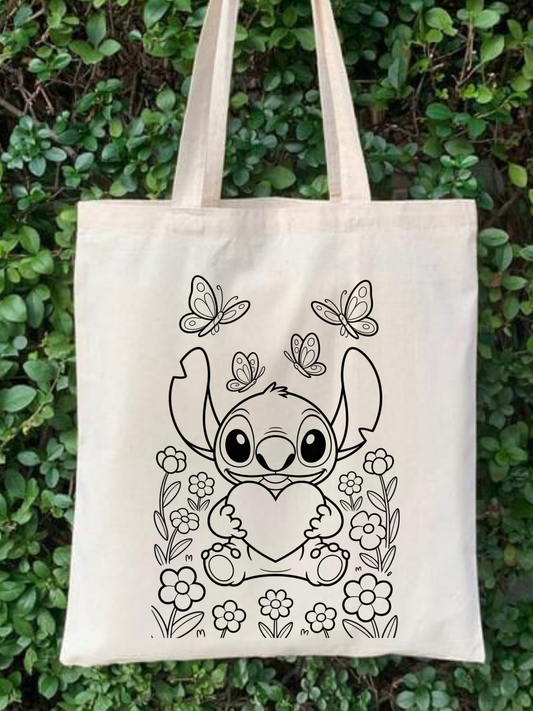 Stitch temalı boyama çanta seti