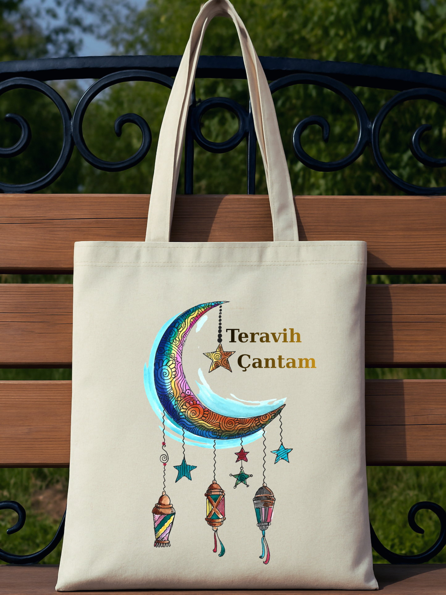 Ramazan Bayramı, Teravih Çantası, Ham Bez Çanta 35*40 cm